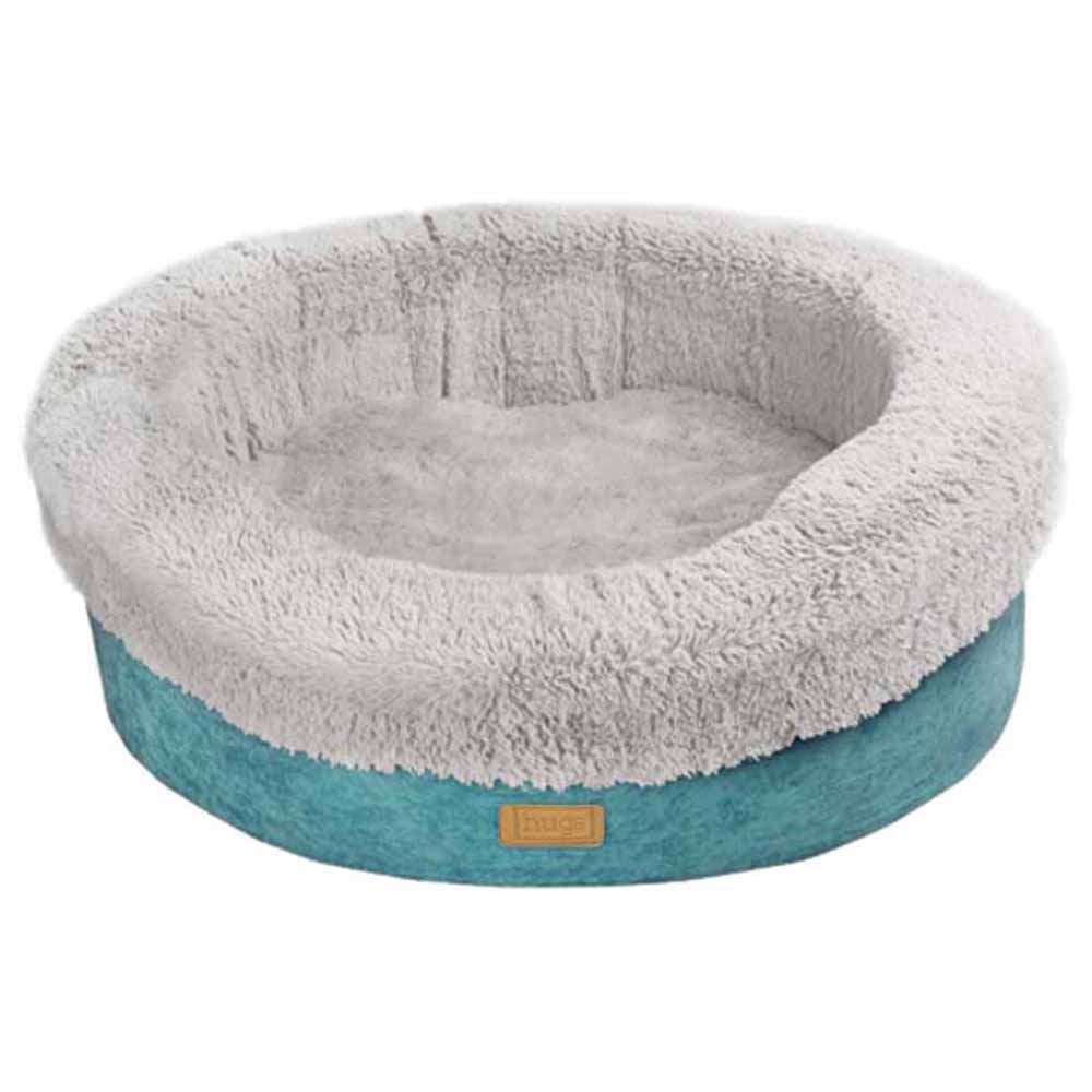 Deluxe Donut Dog Bed Teal 80x25cm Image
