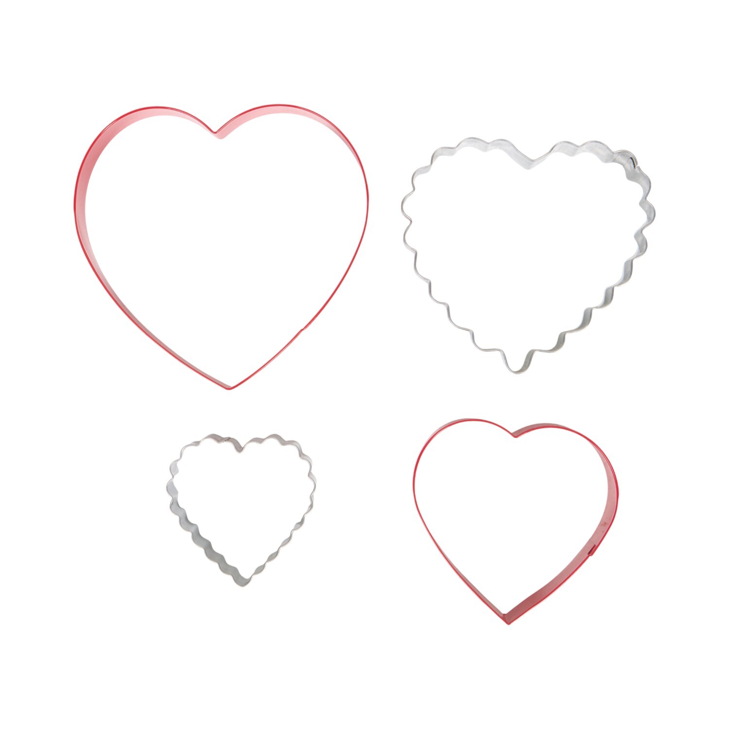 Pack of 4 Heart Shape Cookie Cutters Image 2