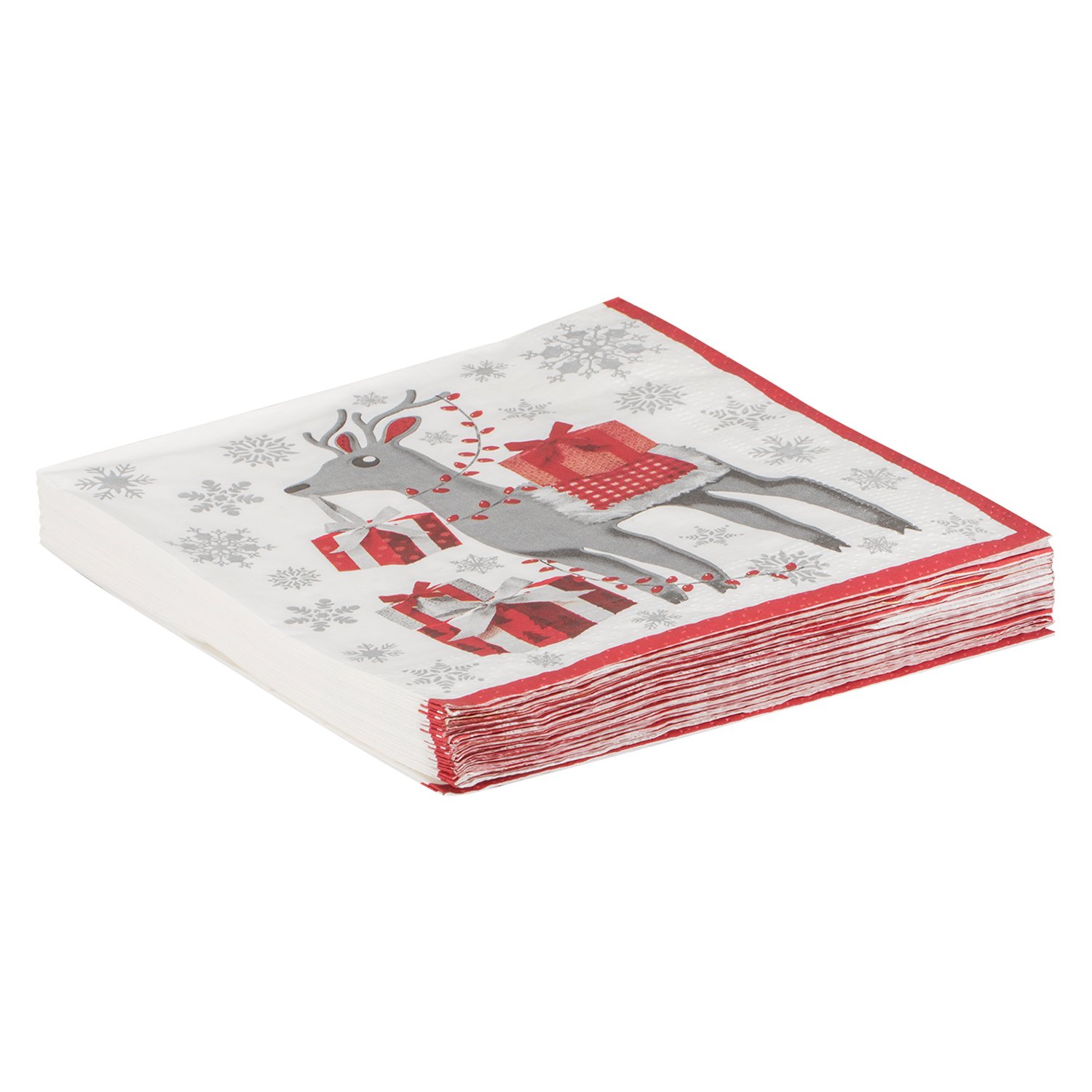 Pack of 20 Reindeer Paper Napkins Image 3
