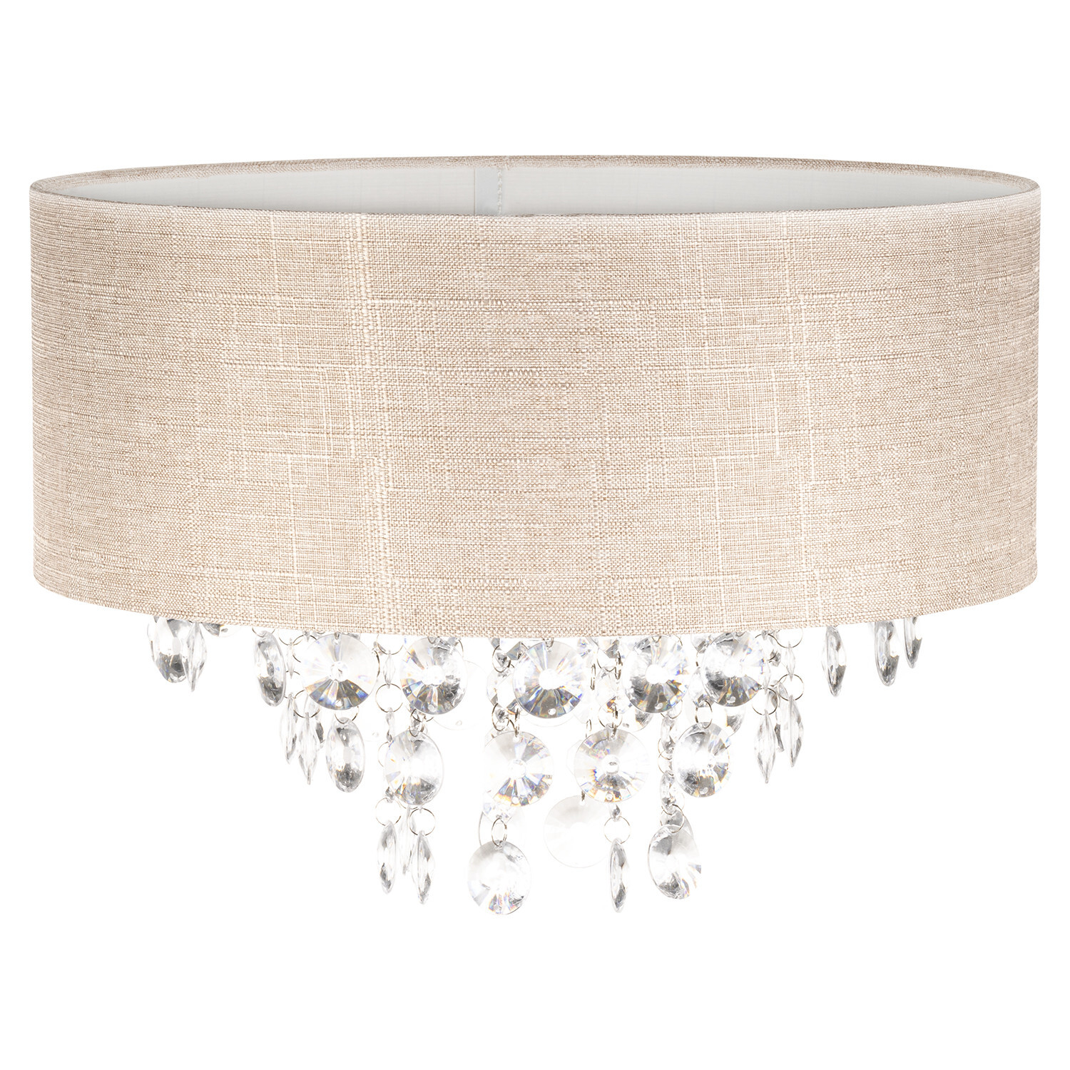 Crystal Linen Droplets Lamp Shade Image