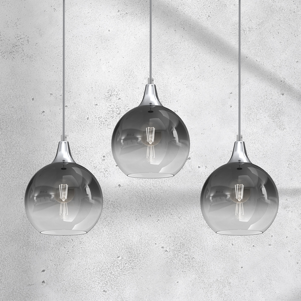 Milagro Monte Silver Pendant Lamp 230V Image 3