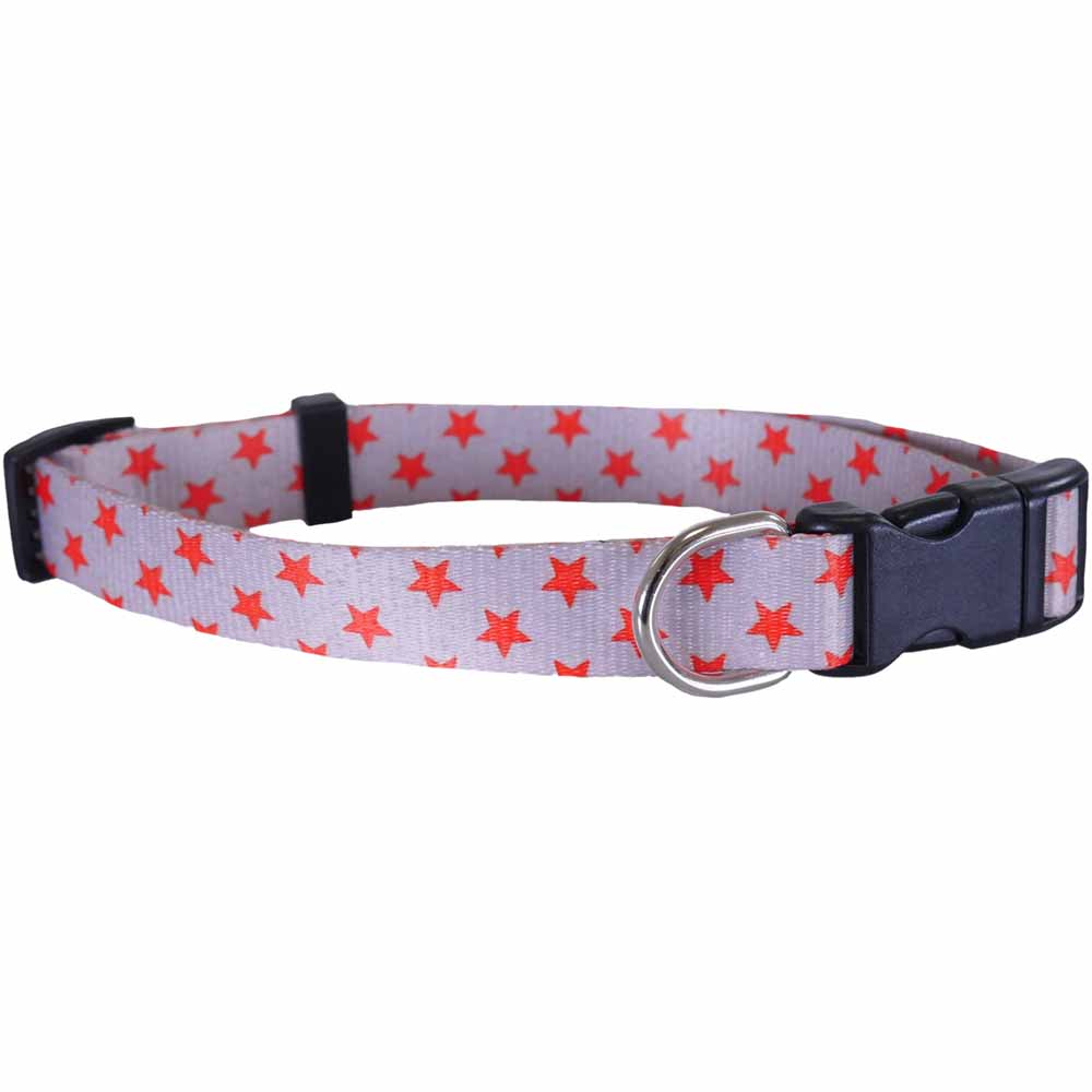 Rosewood Grey Star Print Dog Collar 18-28inch Image