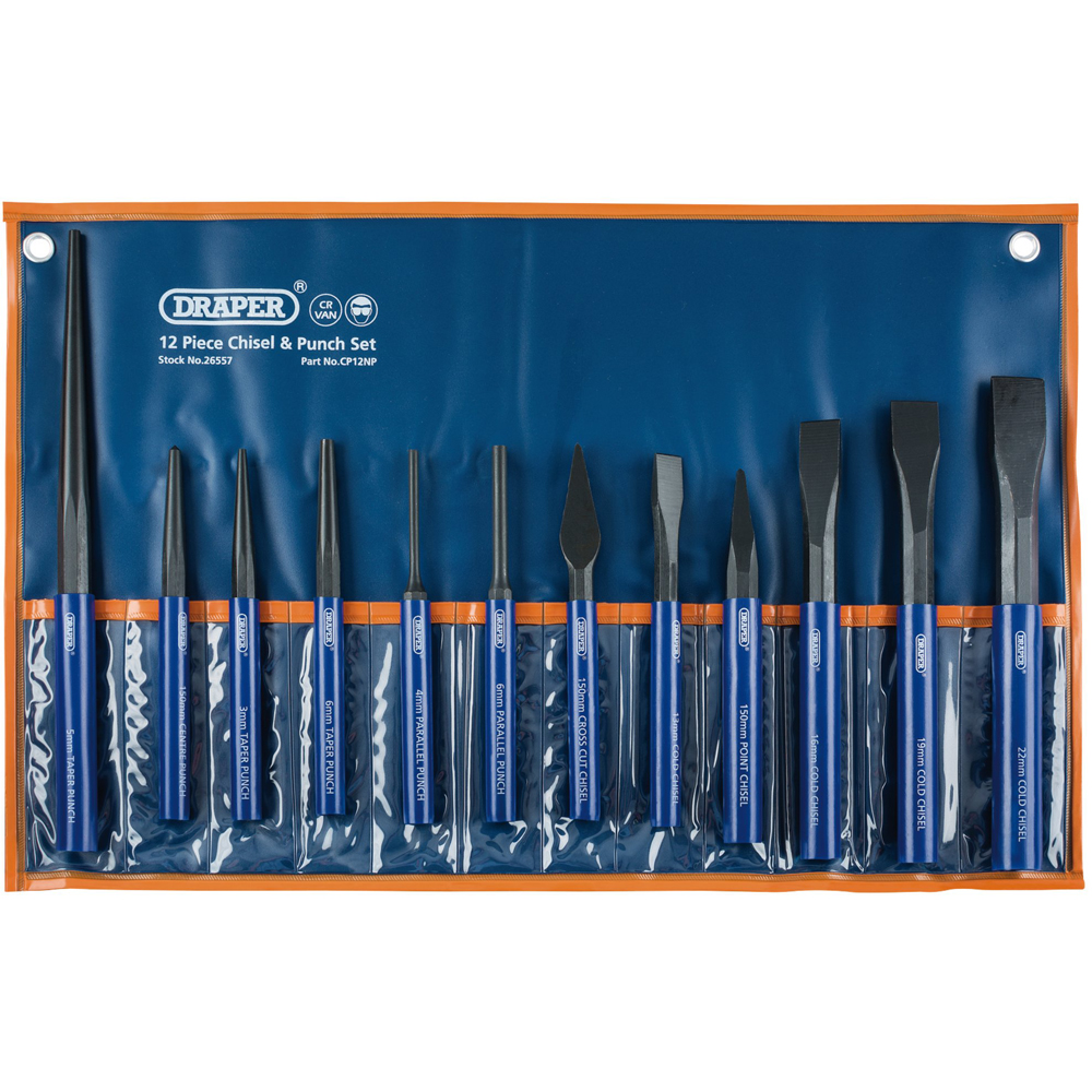 Draper 12 Piece Cold Chisel and Punch Set Image 2