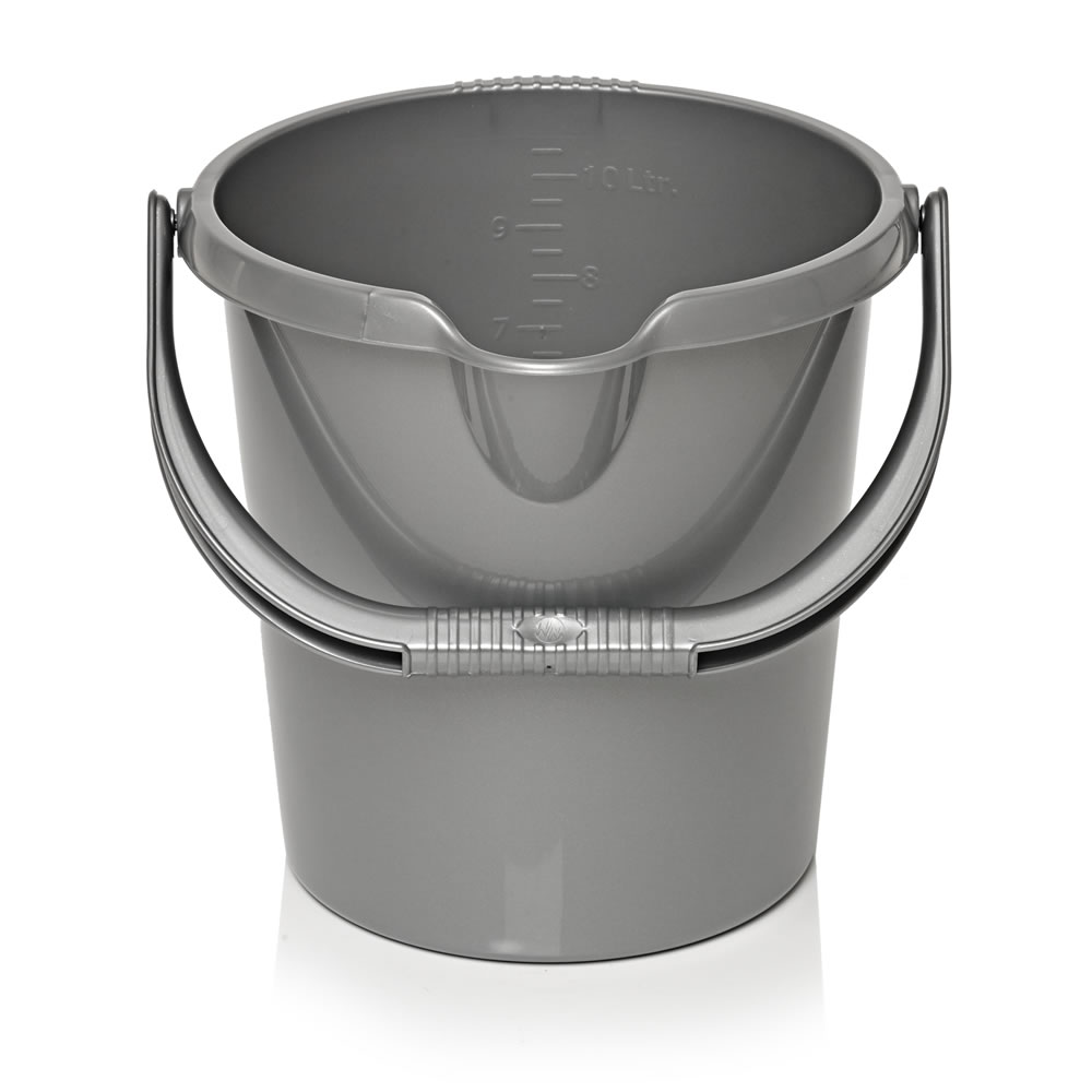 Wilko Silver Mop Bucket 10L Image