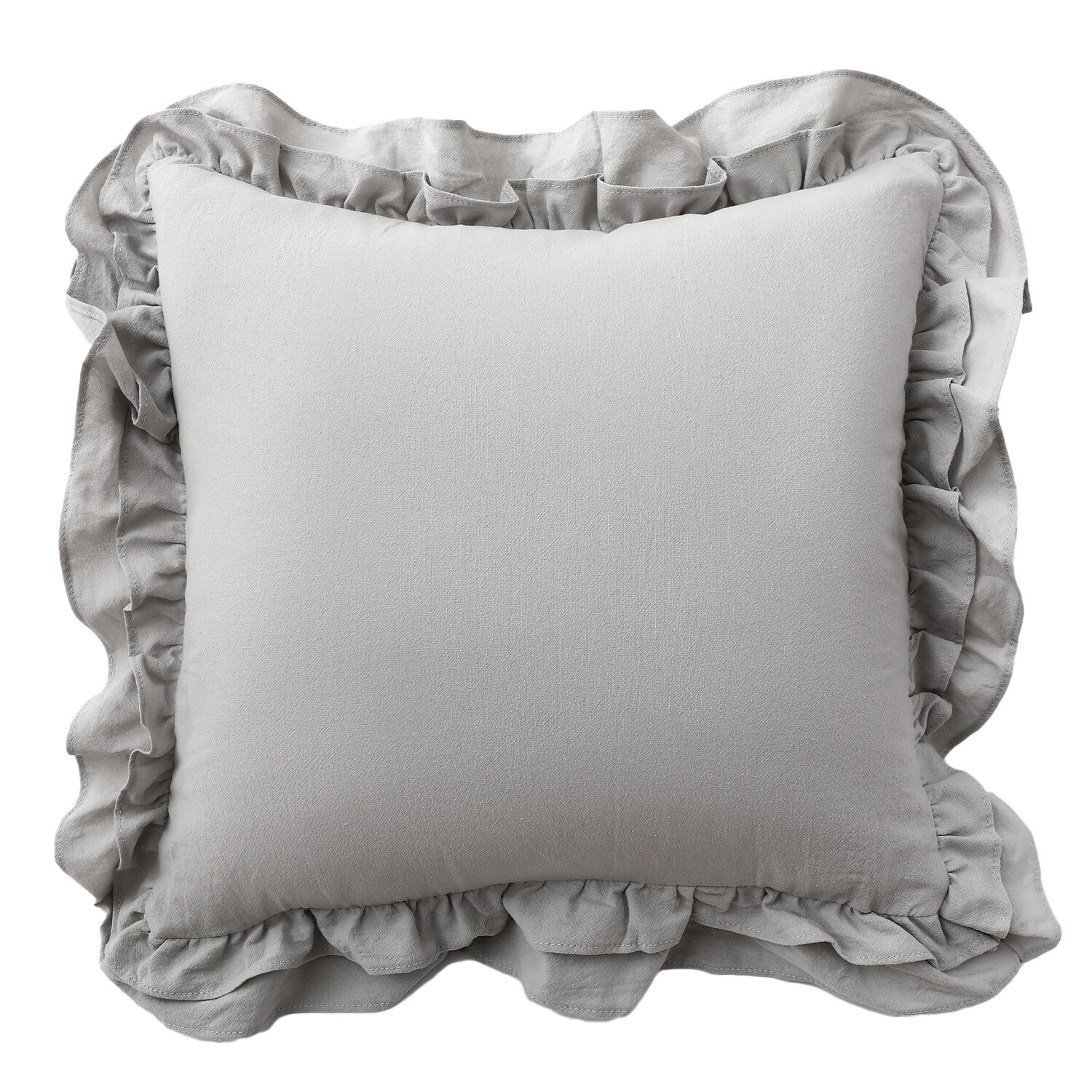 Amelie Ruffle Cushion - Grey Image 2