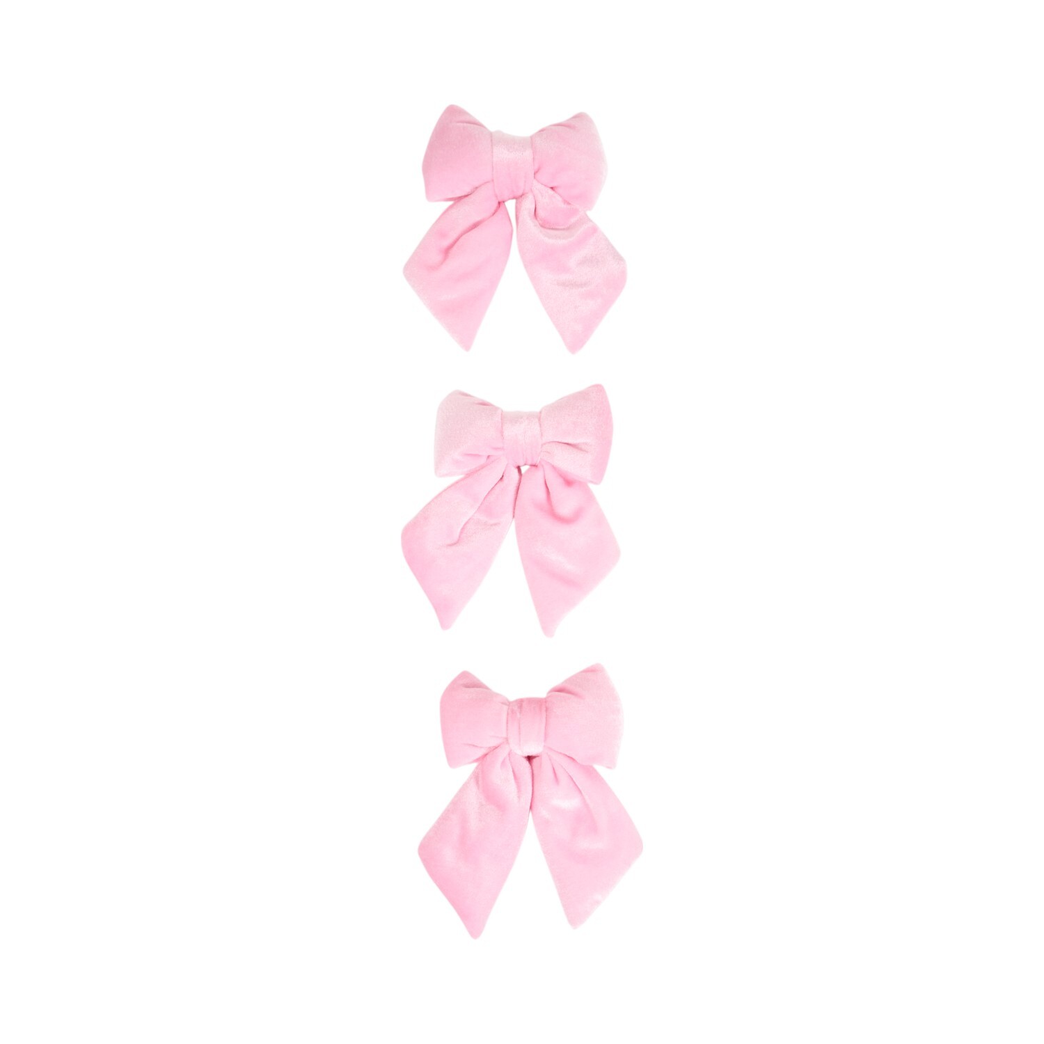 Set of 3 Chunky Plush Bow Tree Decorations Image 4