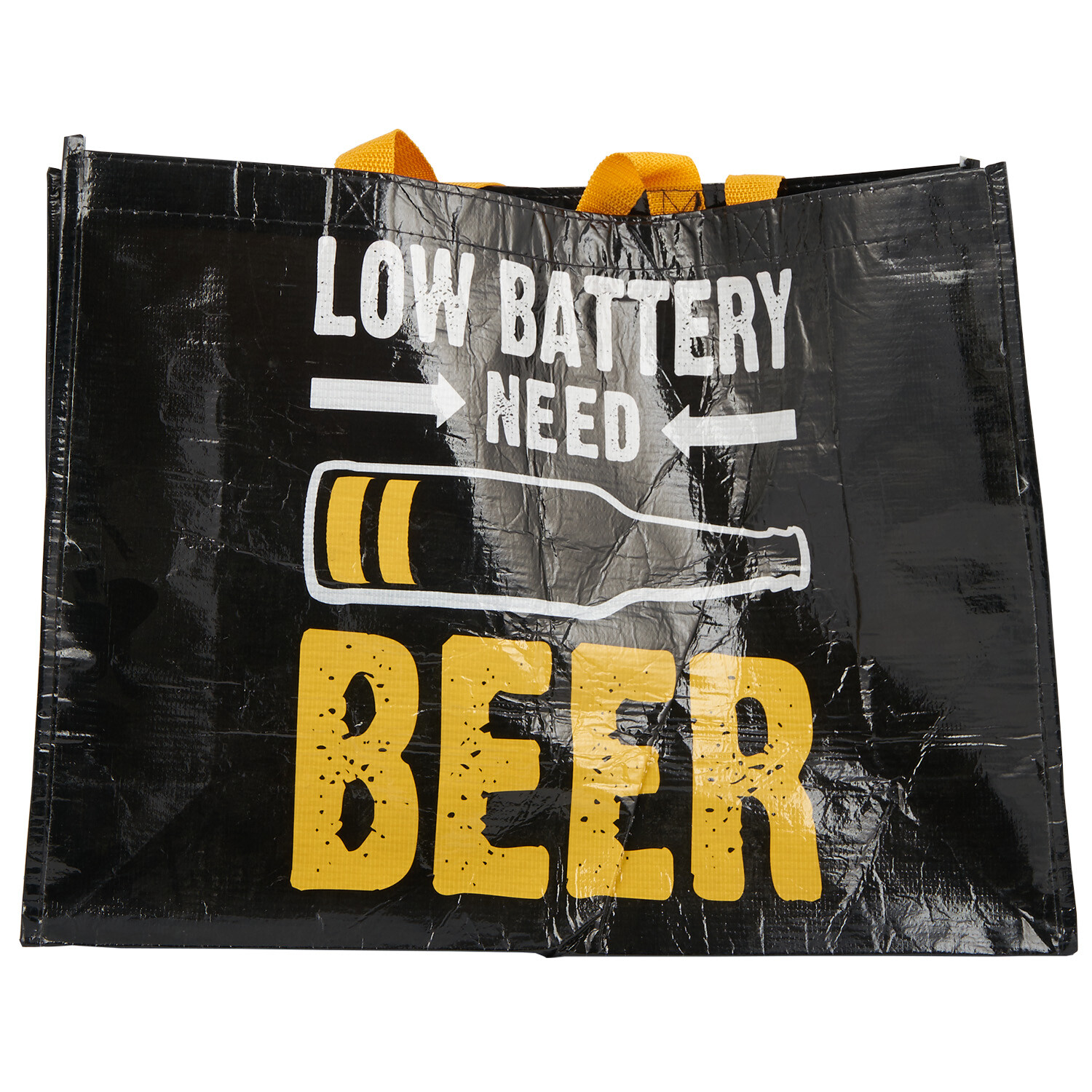 Low Battery Need Beer Shopper Bag - Black Image 1