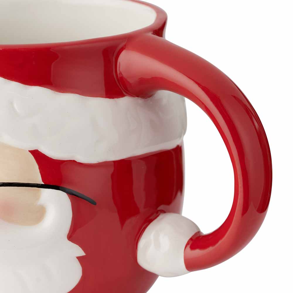 Wilko Ceramic Novelty 3D Santa Mug Image 3