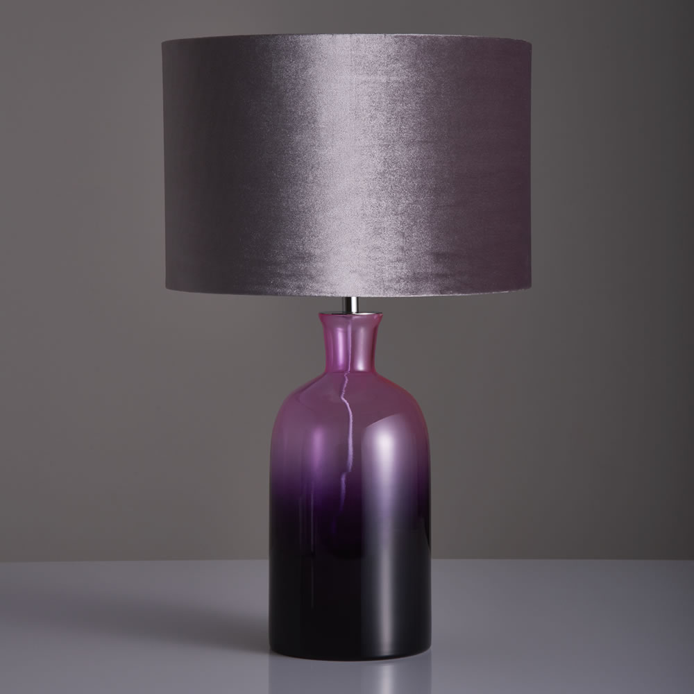 Wilko Purple Ombre Table Lamp Image 1