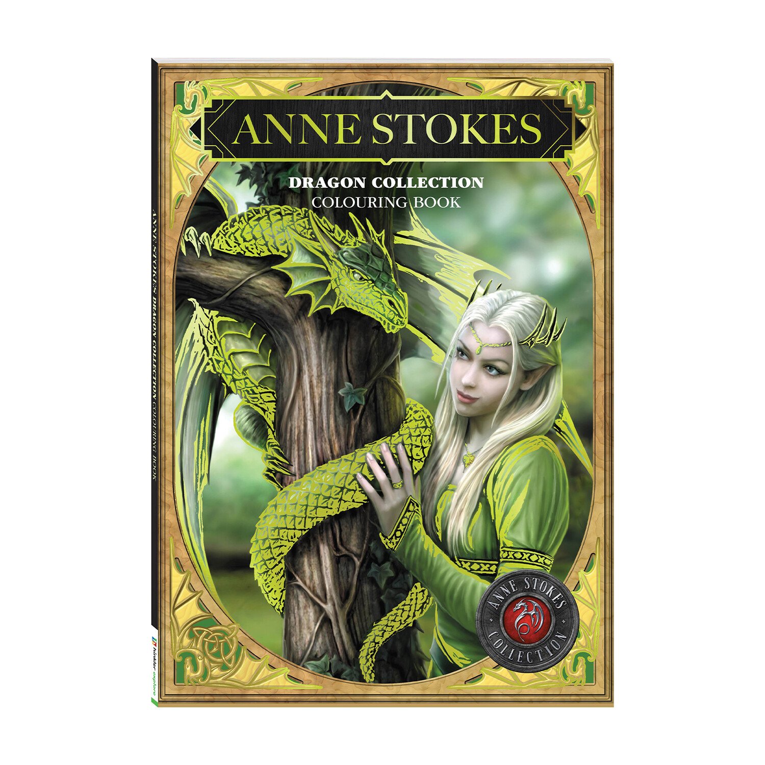 Anne Stokes Colouring Book - Brown or Green Image 2