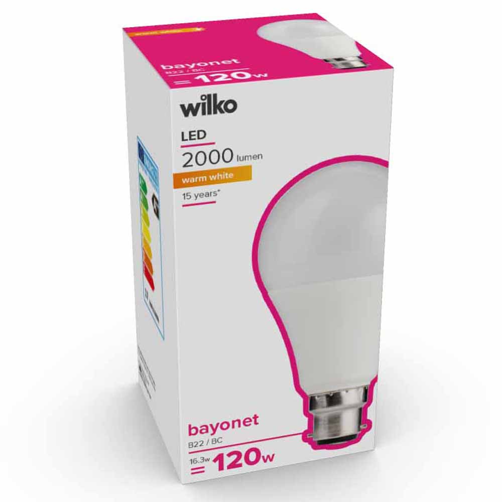 Wilko 1 pack Bayonet B22/BC 2000lm LED Standard Bulb Non Dimmable Image 3