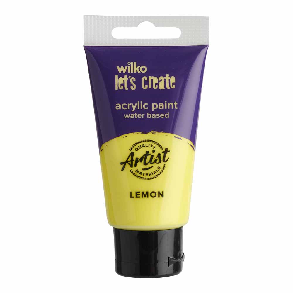 Wilko Yellow Acrylic Paint 75ml Wilko
