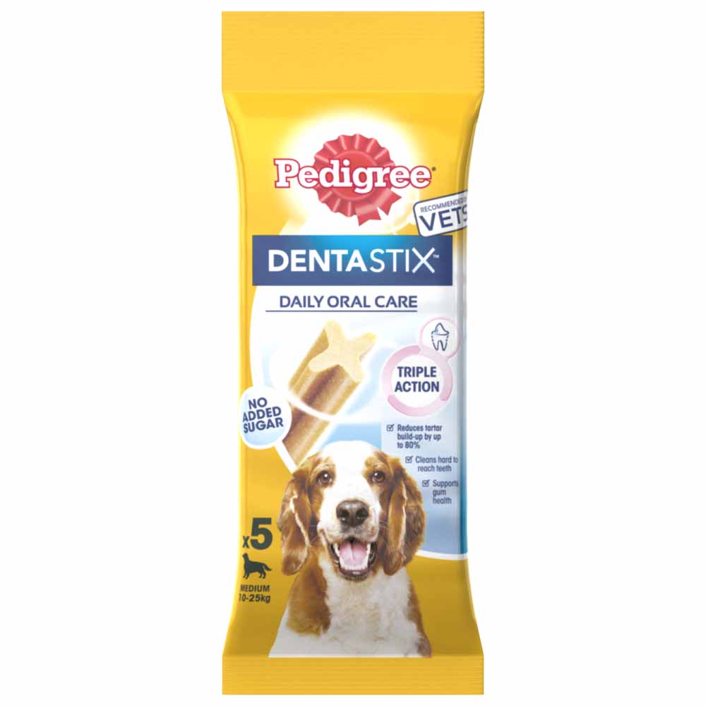 Pedigree Dentastix Daily Adult Medium Dog Dental Treats 128g 5 Pack Image 2