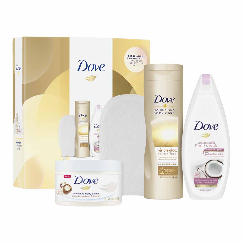 Dove Prep n Glow Gradual Self Tan Gift Set Wilko