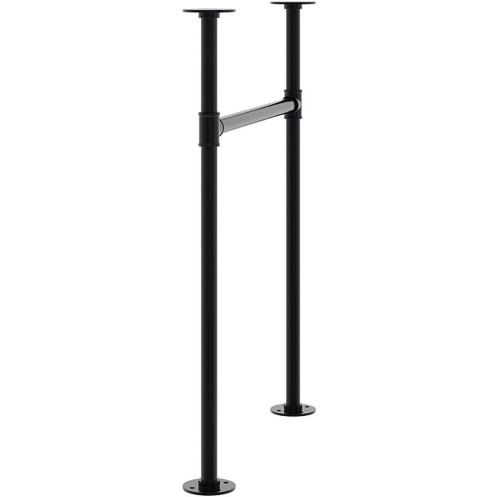 Living and Home 2 Pack Black Industrial H Shaped Anti Slip Iron Table Leg 50 x 71cm Image 4