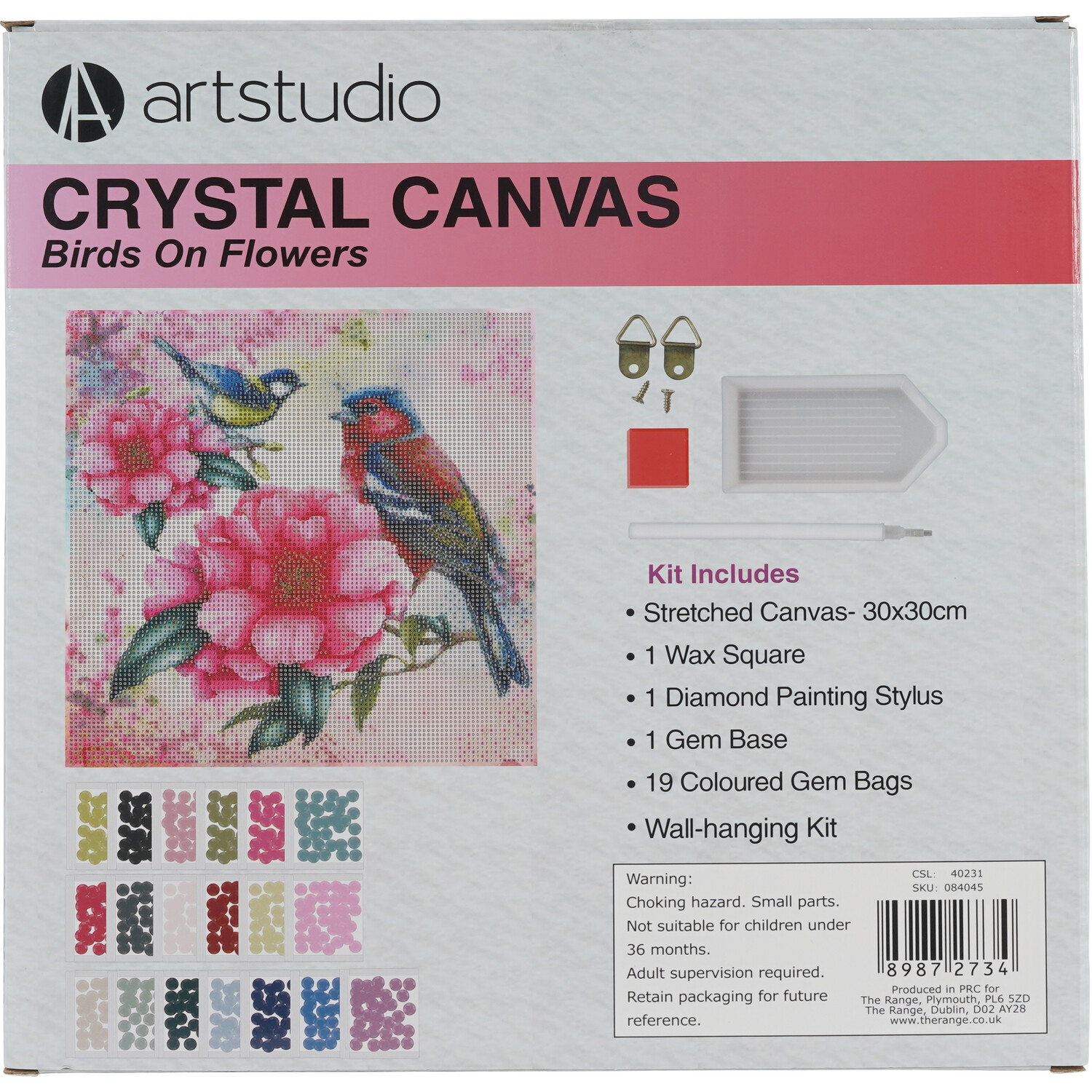 Crystal Canvas Peacock or Birds on Flowers Image 3