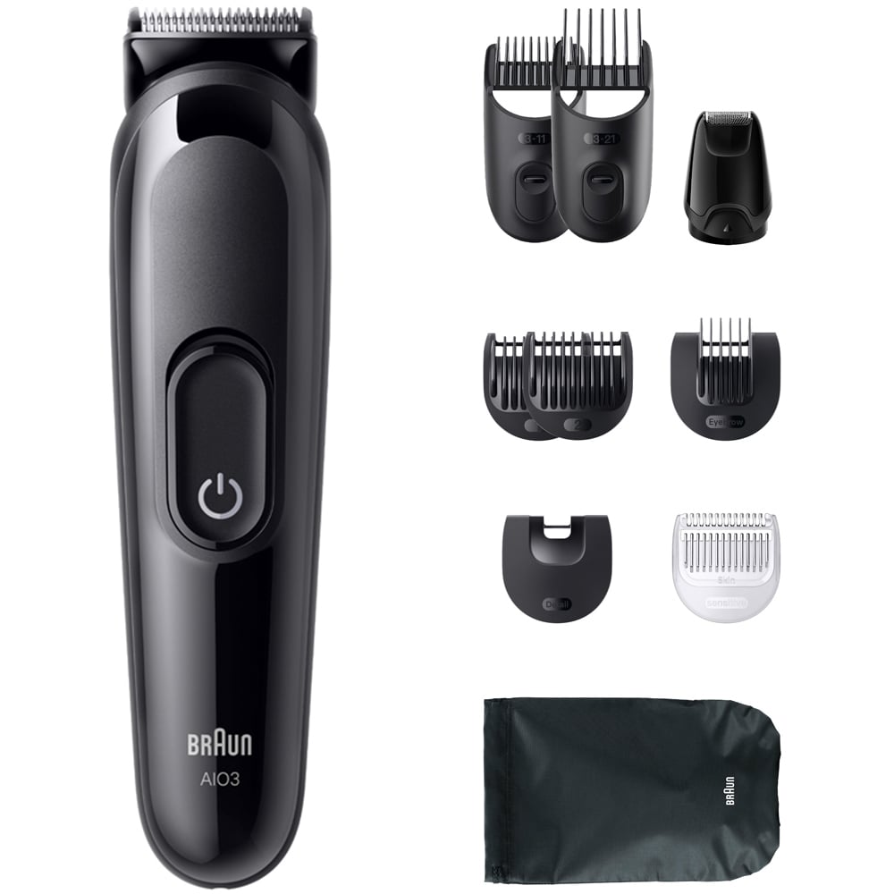 Braun All-in-One Series 3 AIO3560 10-in-1 For Men Black Sharp Blade Grooming Kit with 14 Lengths Image 2