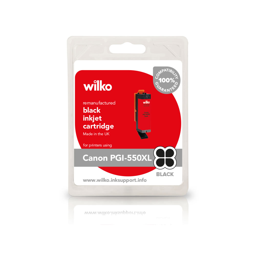 Wilko Remanufactured Canon PGI-550XL Black Inkjet Cartridge Image 1