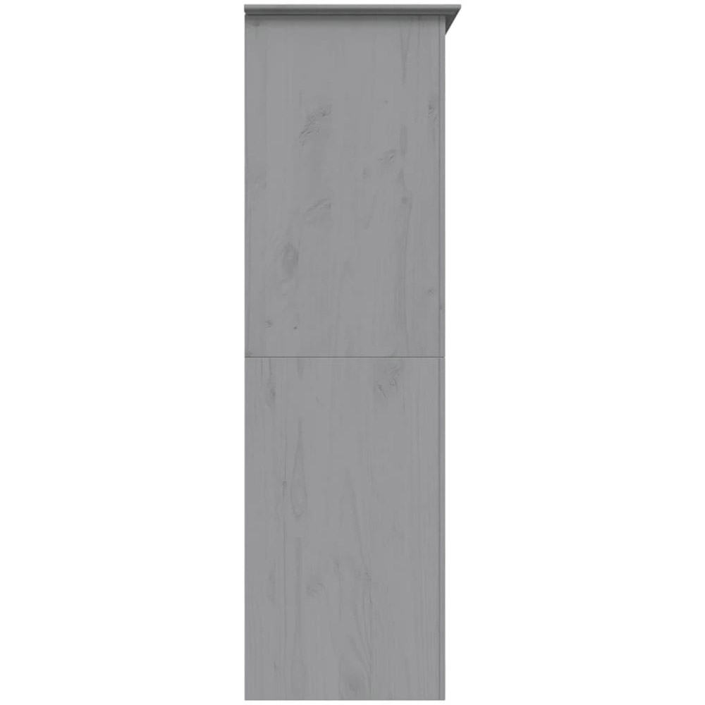 vidaXL Bodo 3 Door Grey Solid Wood Pine Wardrobe Image 5