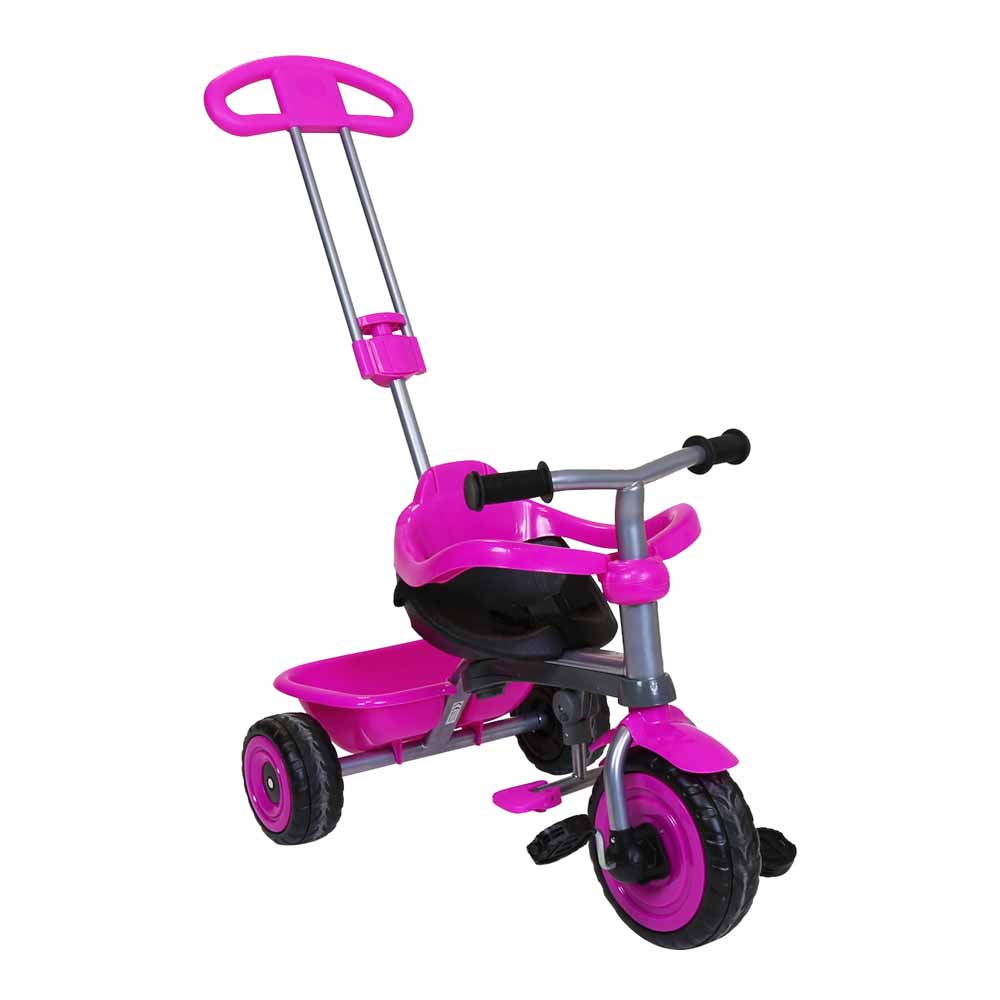 Charles Bentley Trikestar Pink 4 in 1 Trike With Canopy and Safety ...