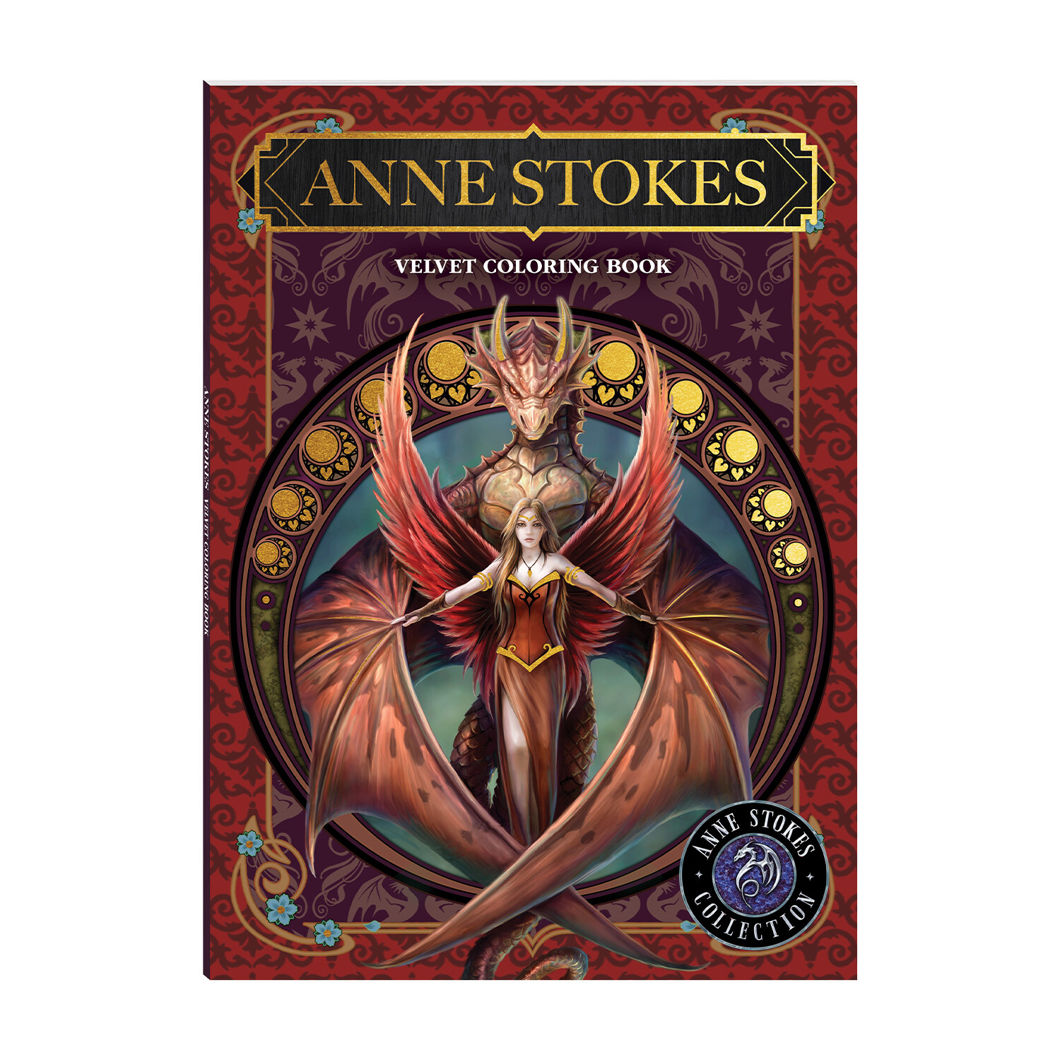 Anne Stokes Colouring Book - Brown or Green Image 1