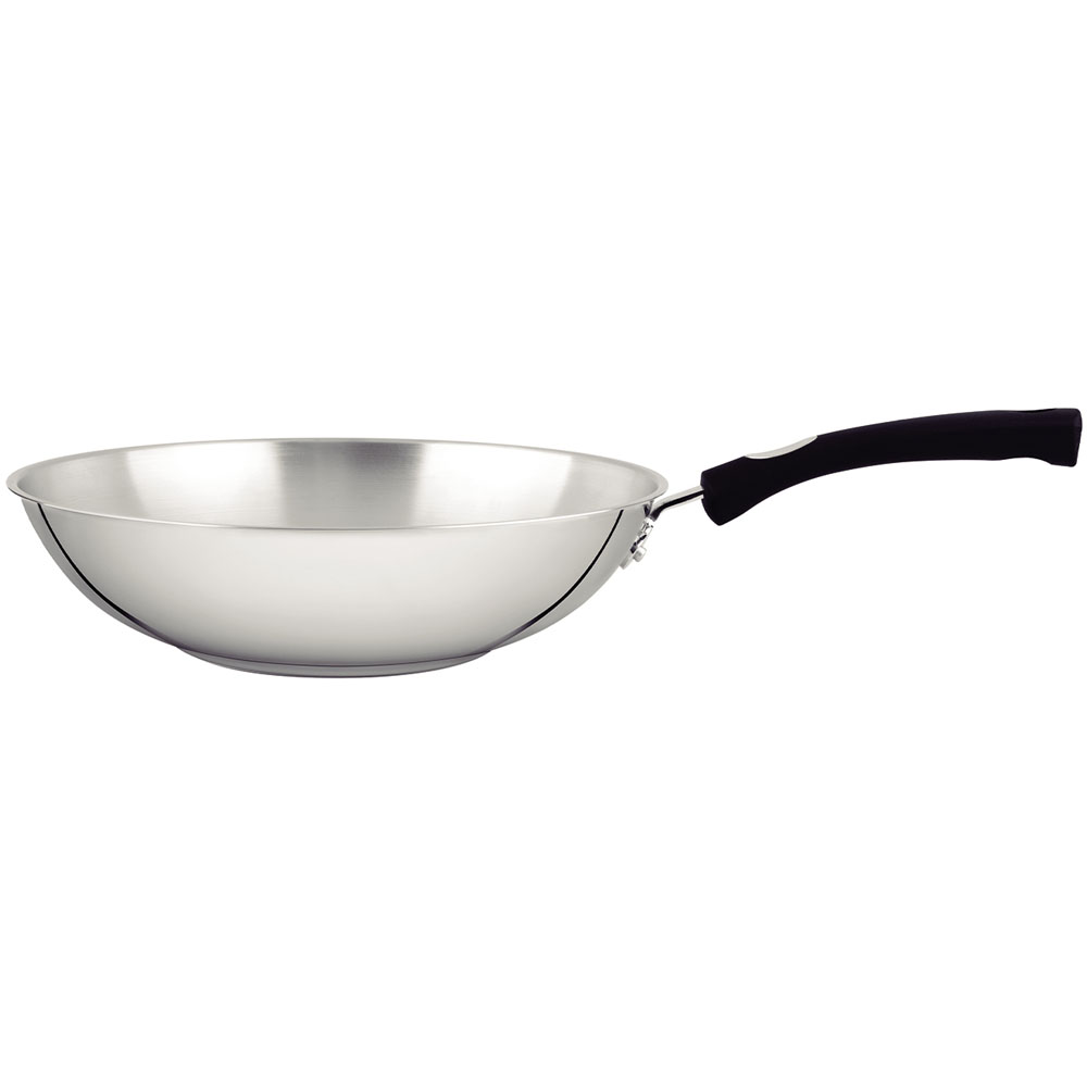 Tramontina 28cm Stainless Steel Wok Image 1