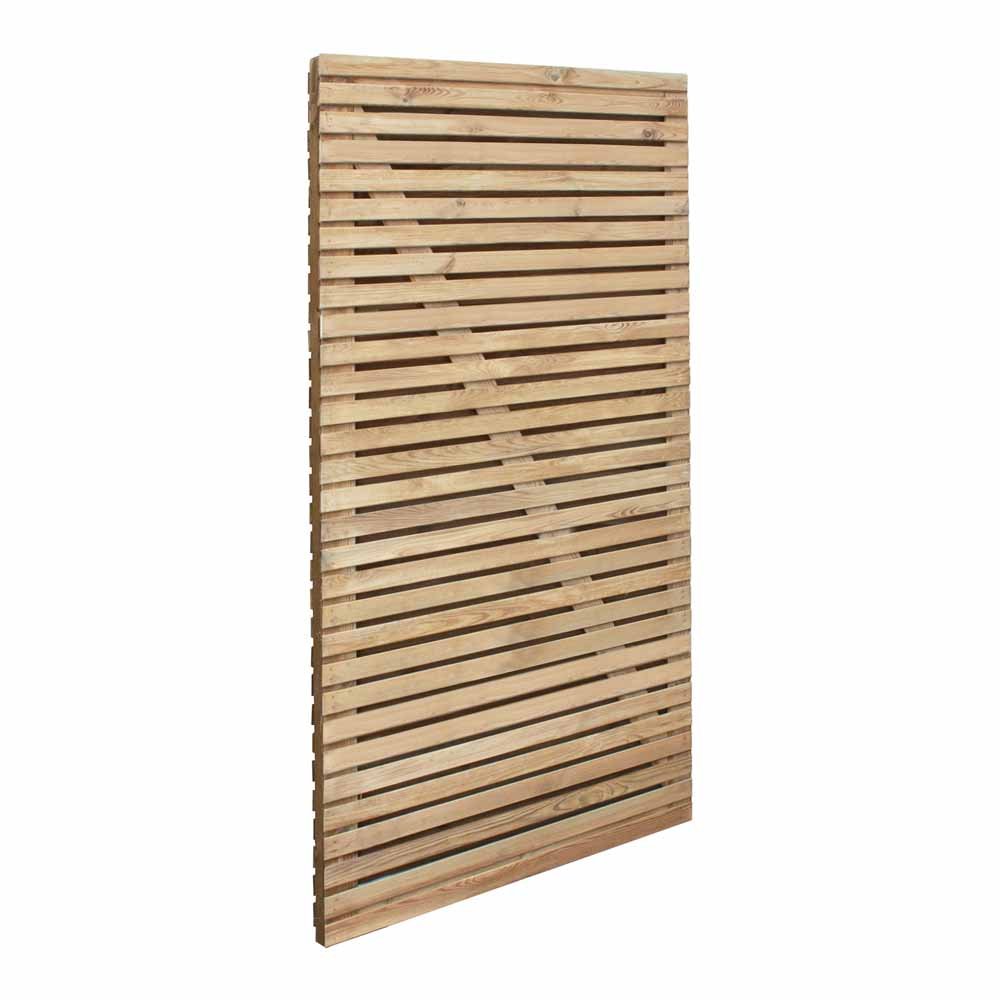 Forest Garden 6ft  Double Slatted Gate Image 1