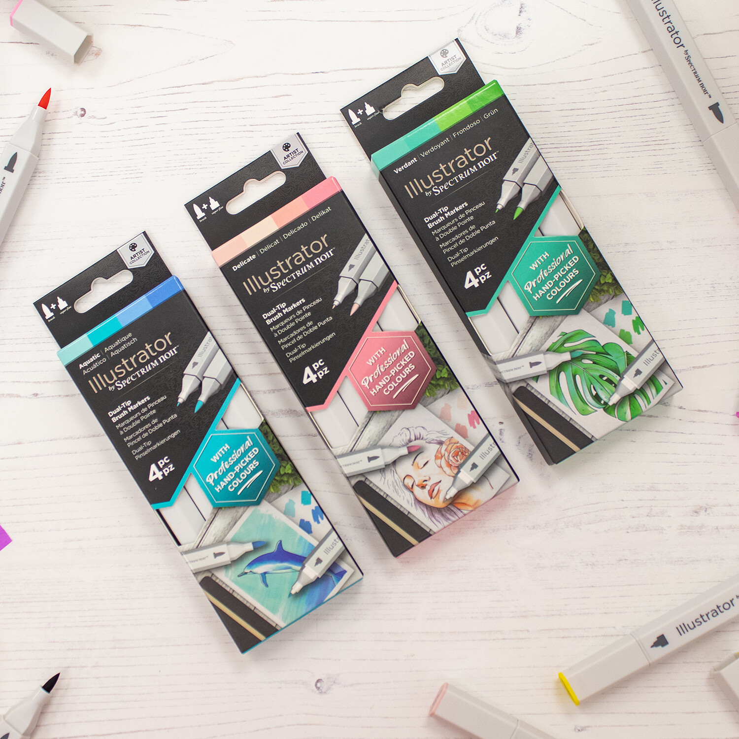 Delicate Spectrum Noir Illustrator Pens Image 4