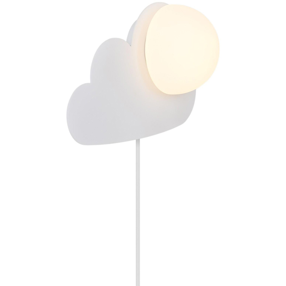 Nordlux Skyku Cloud White Opal Glass Shade Wall Light Image 1