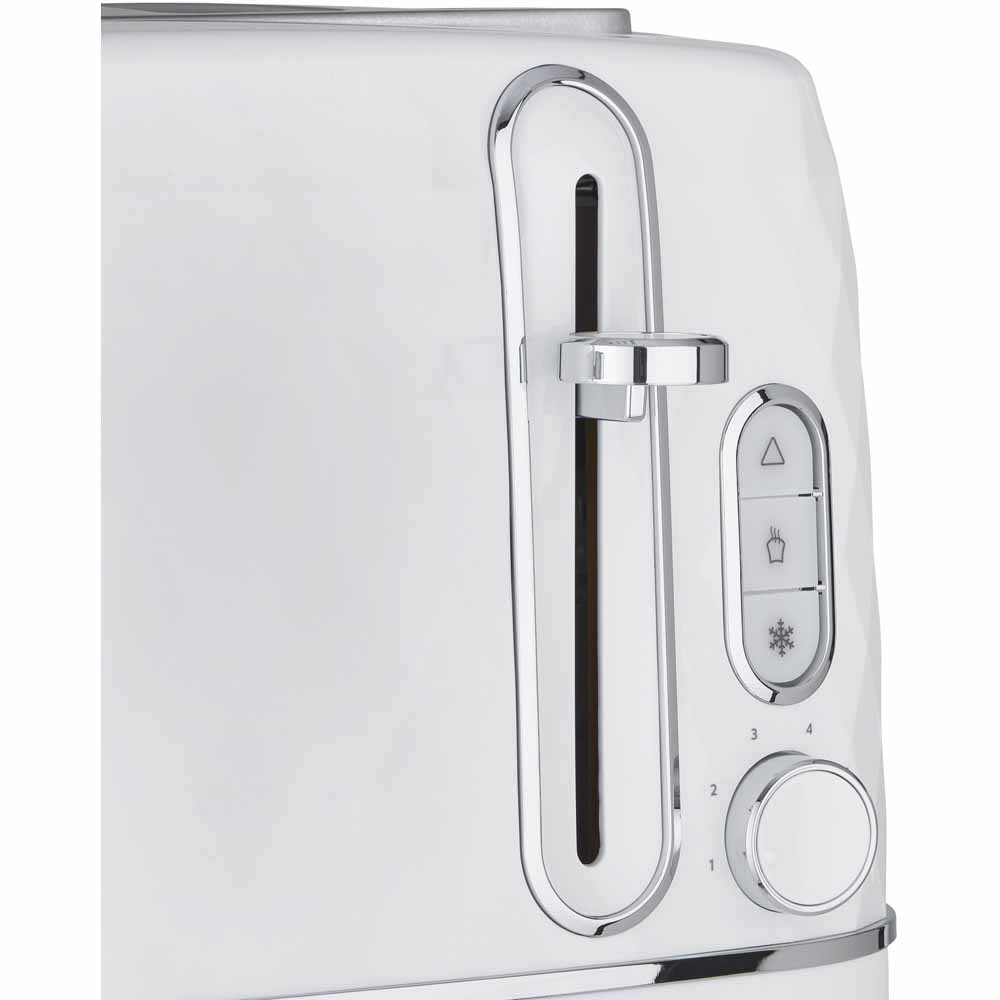 Wilko White Diamond 4 Slice Toaster Wilko