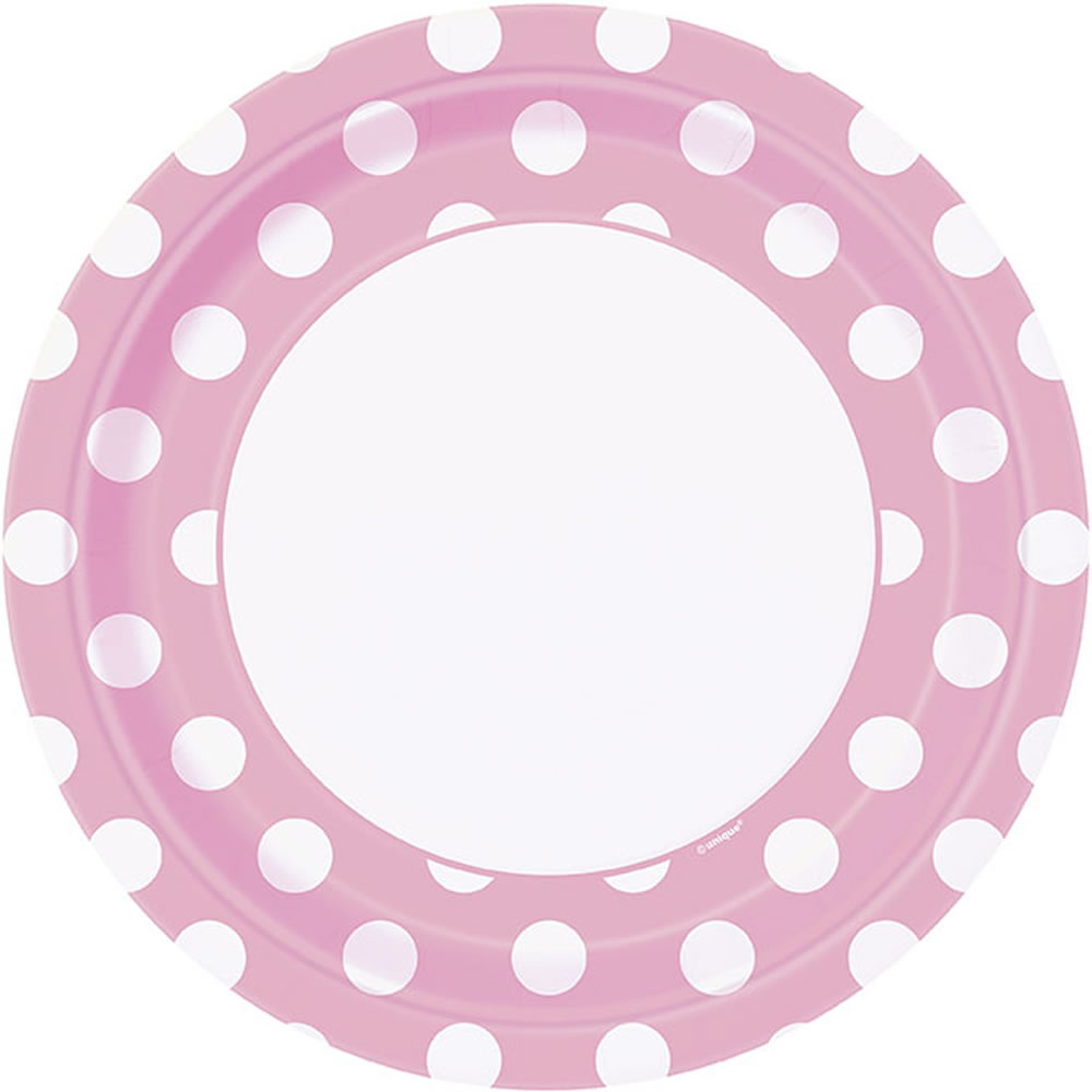 Unique Polka Dot Tableware Party Pack Pink Image 6