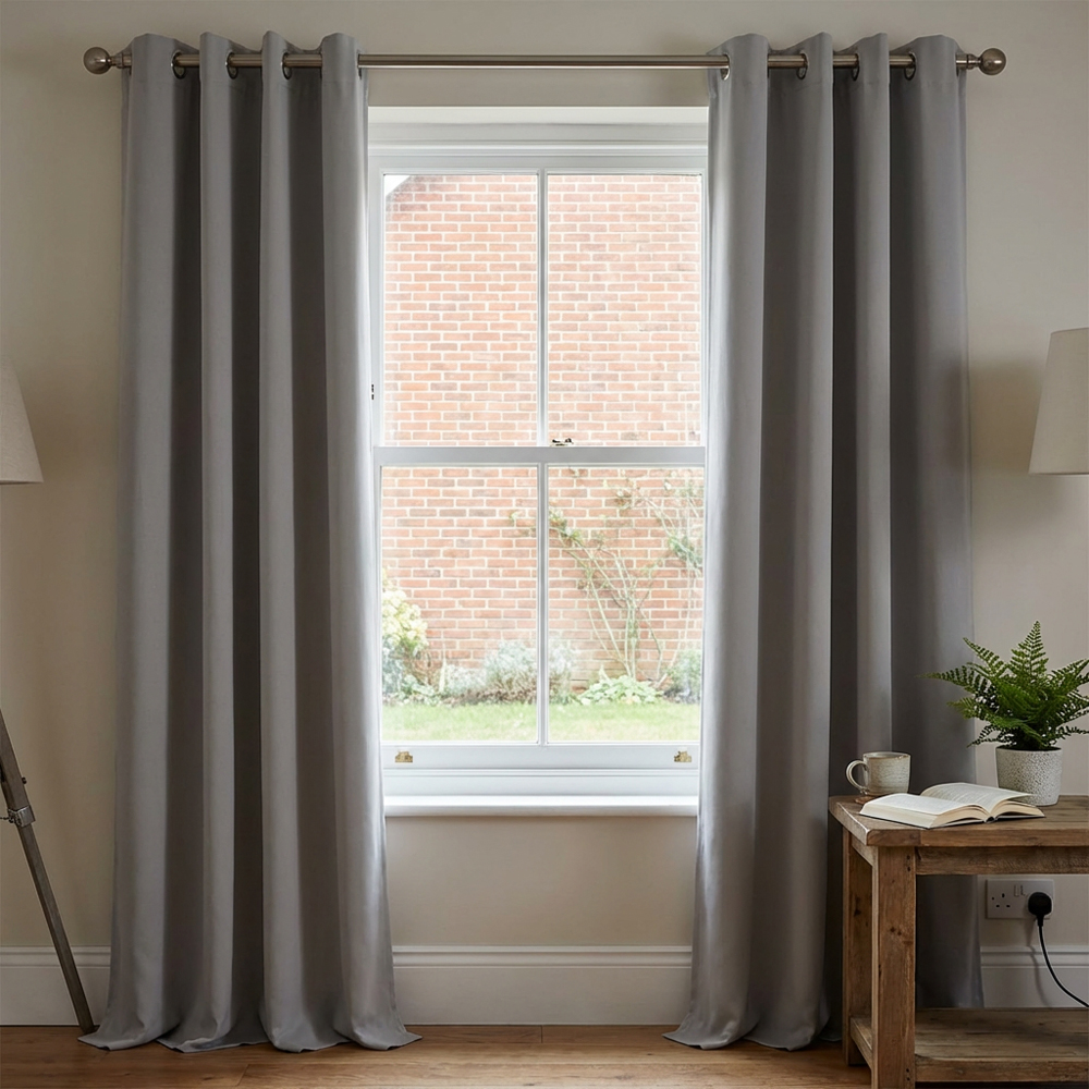 My Home Blackout Lining Eyelet Curtains 168 x 178cm Image 3