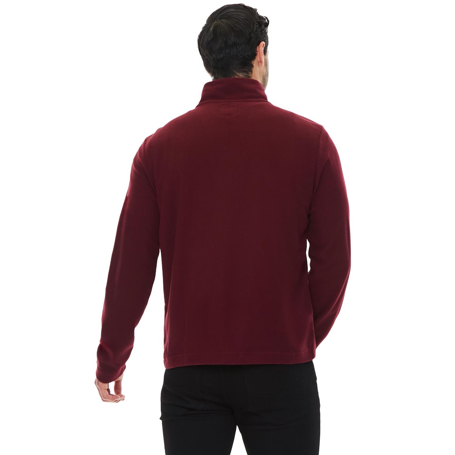 Men's Micro Quarter Zip Fleece - Burgundy  / L Image 6