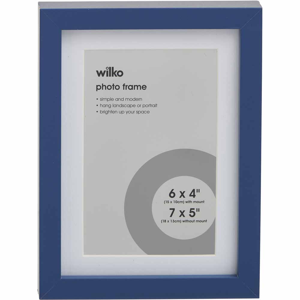 Wilko Navy Photo Frame 7 x 5 Inch Wilko