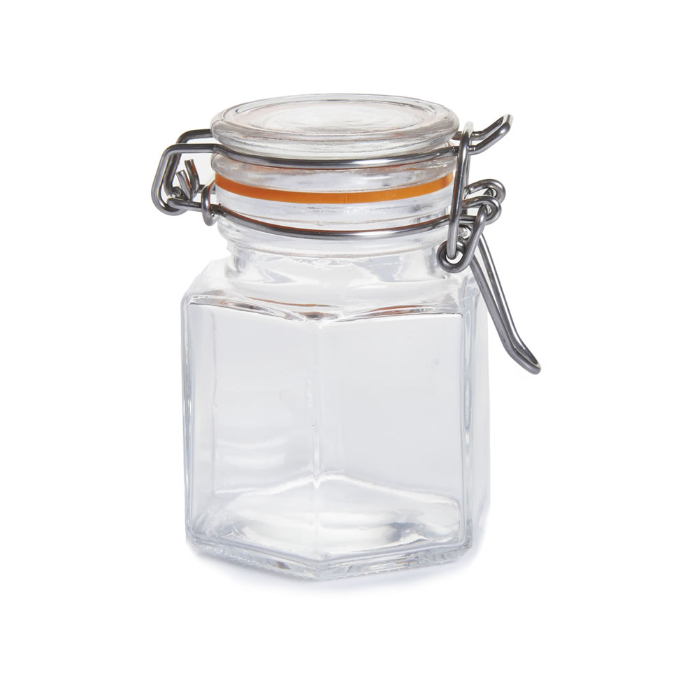 Wilko Small Clip Lid Jar Glass
