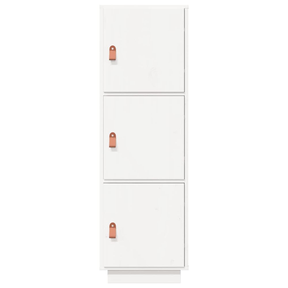 vidaXL 3 Door White Pine Wood Highboard Image 5