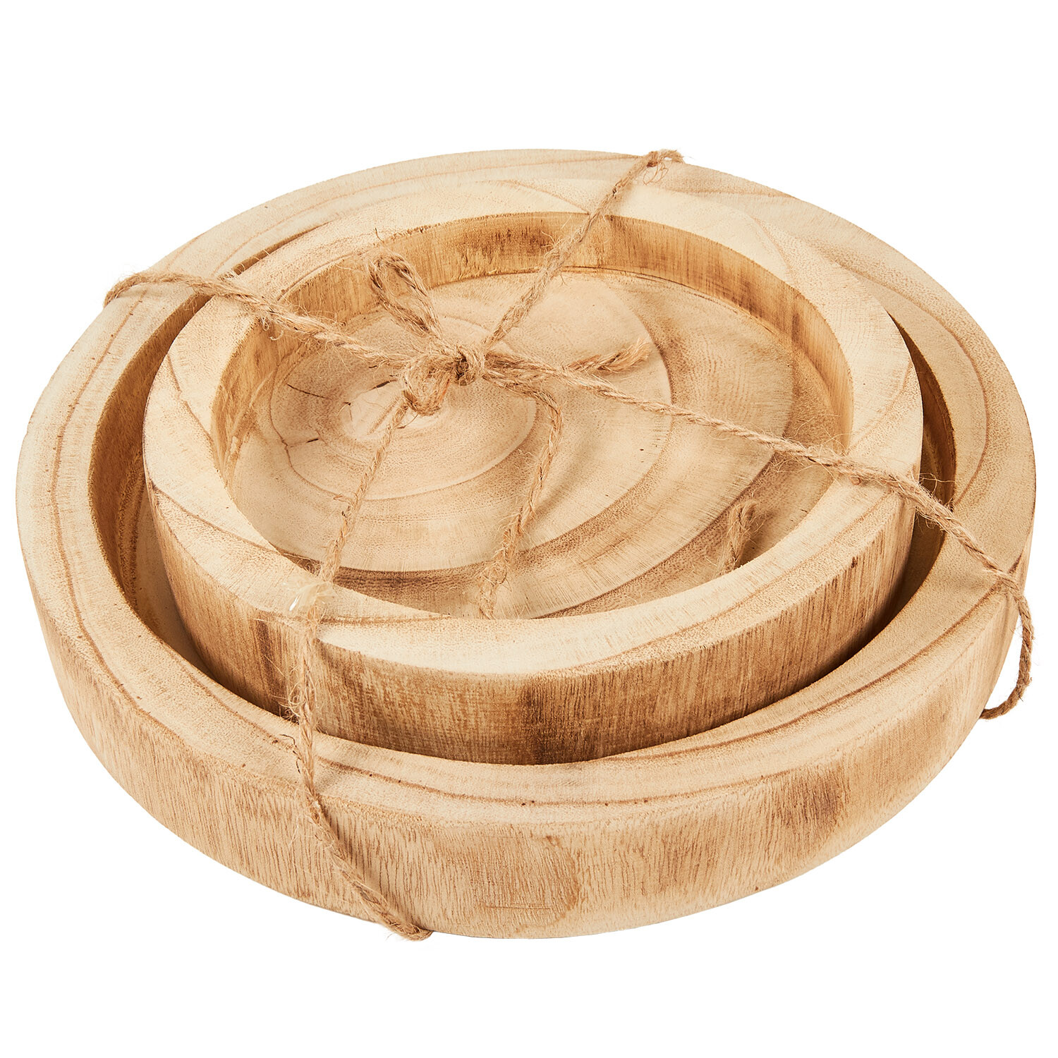 Set of Wooden Plates - Natural Image 1