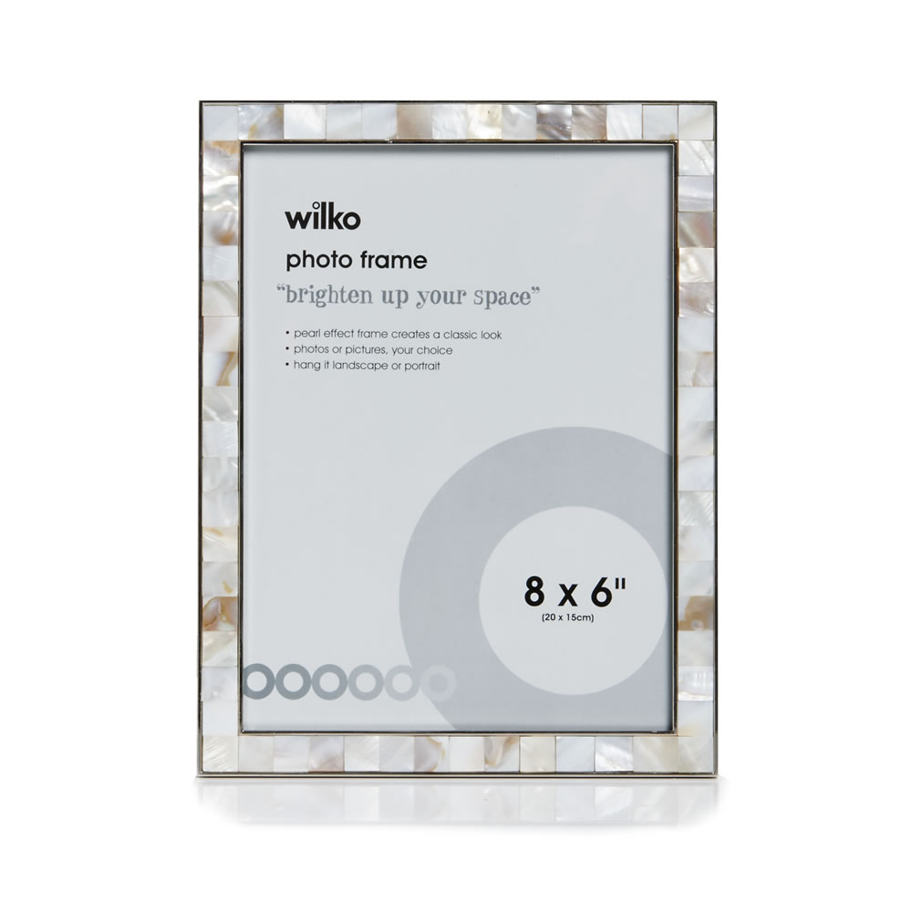 Wilko Mother Of Pearl Frame 8 x 6 Inch Image 1