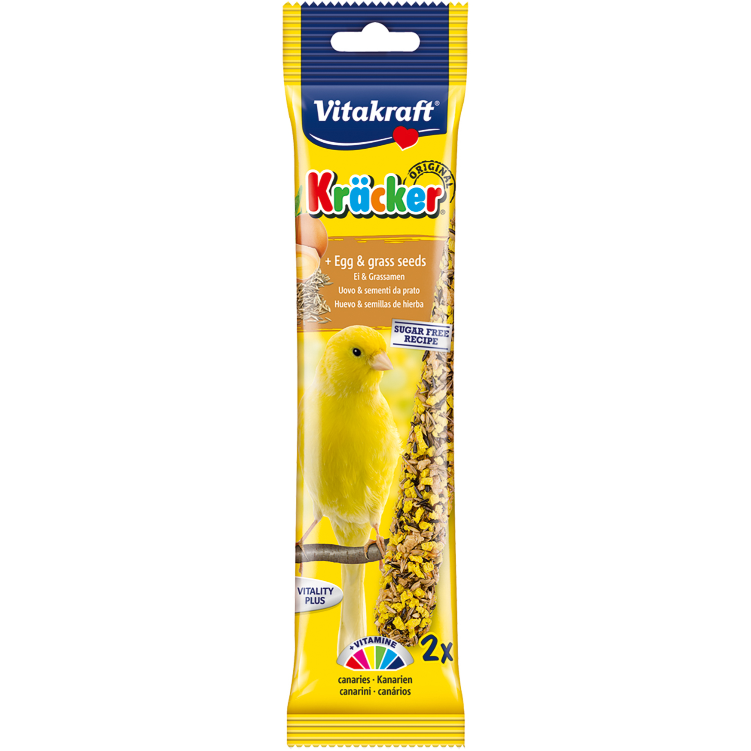 Pack of 2 Vitakraft Canary Kracker Sticks - Egg and Grass Image