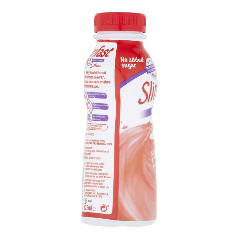 Slimfast Milkshake Bottle Strawberry 325ml Image 2