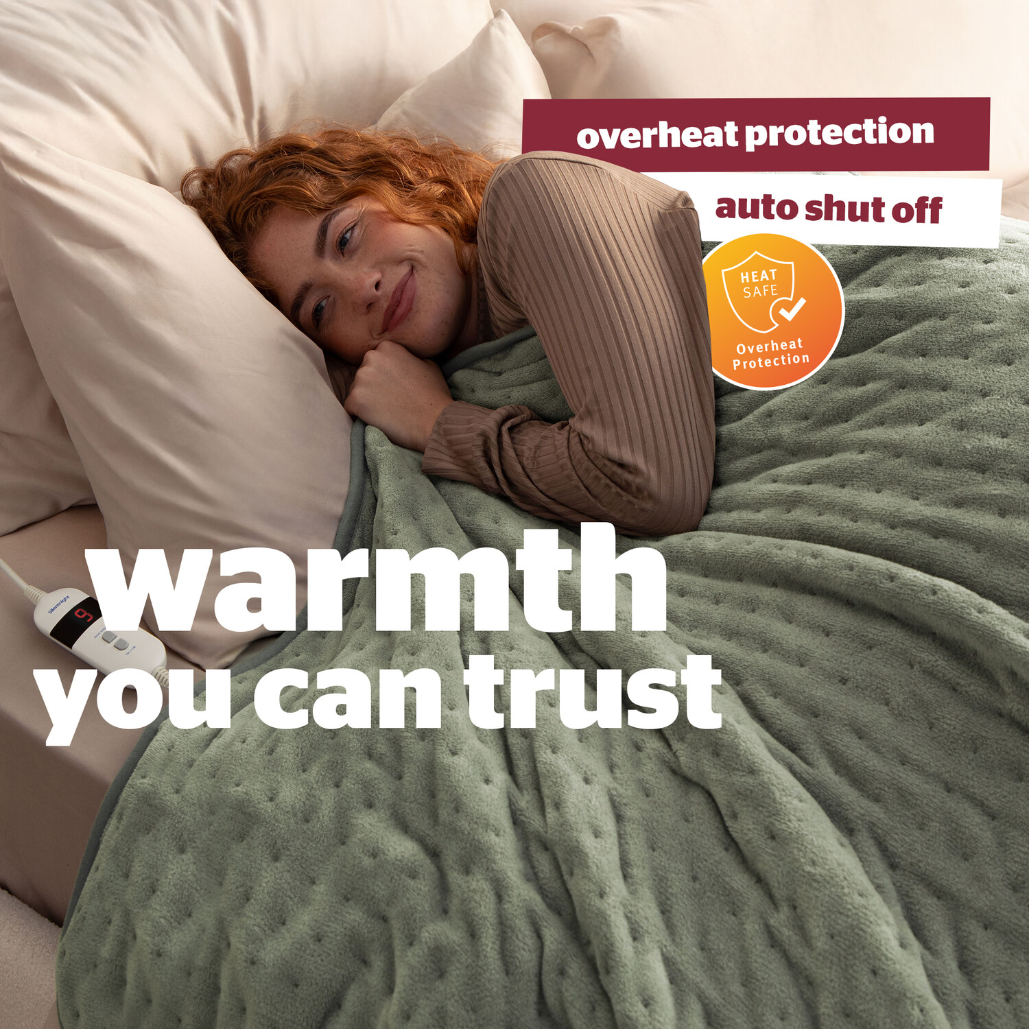 Silentnight Luxury Heated Throw Green Image 9