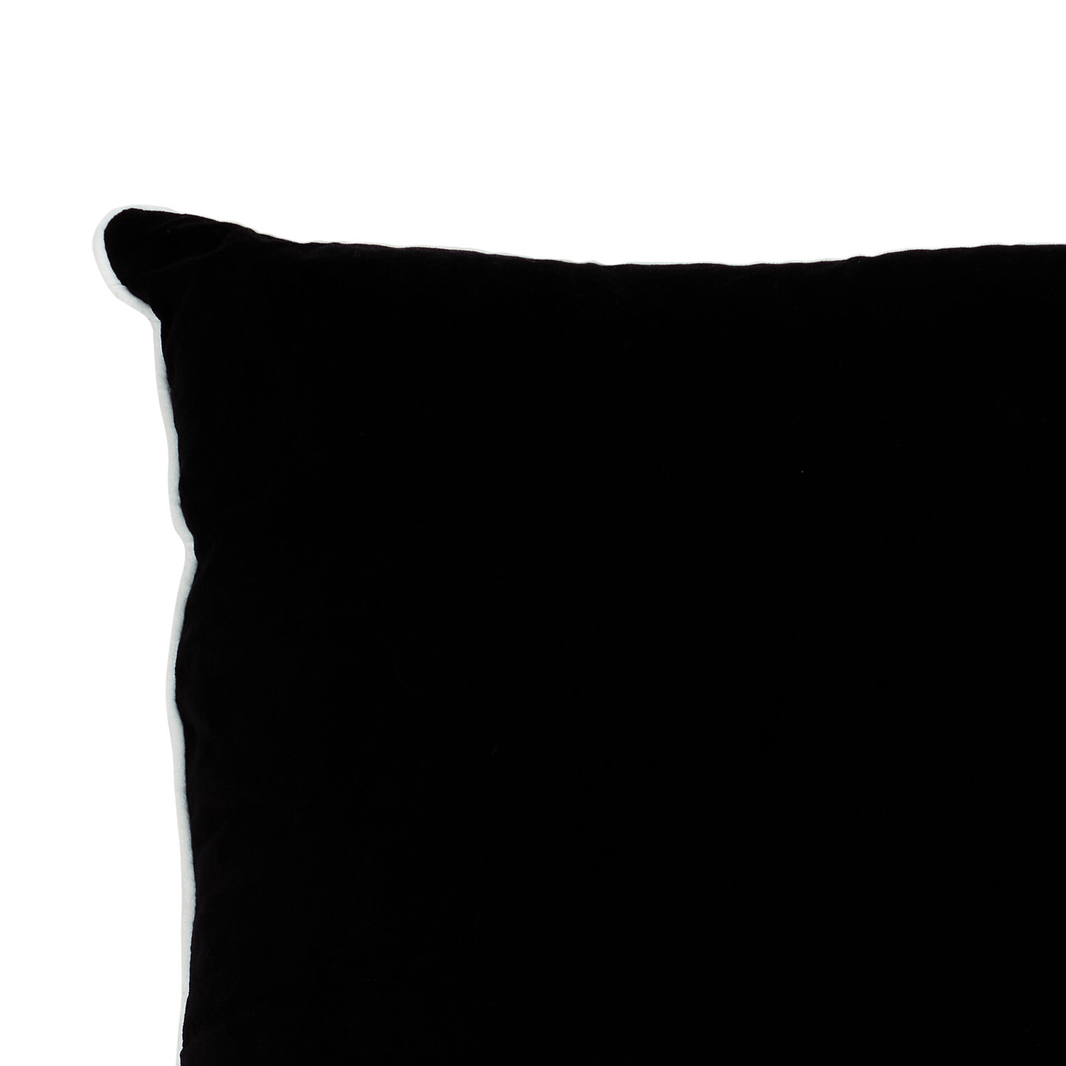 Divante Henley Velvet Cushion - Black Image 2