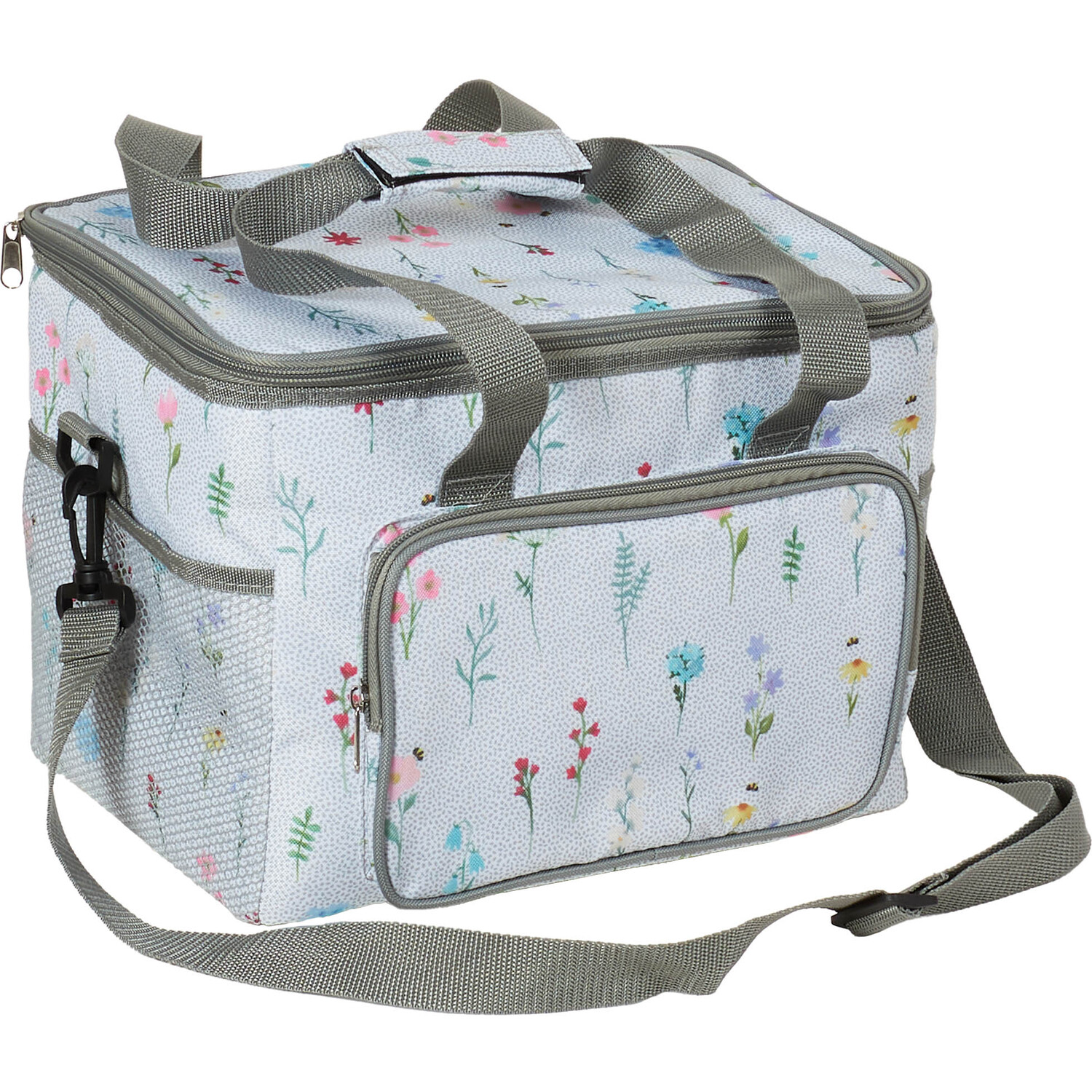 Flower Market Picnic Bag - Grey Image 3