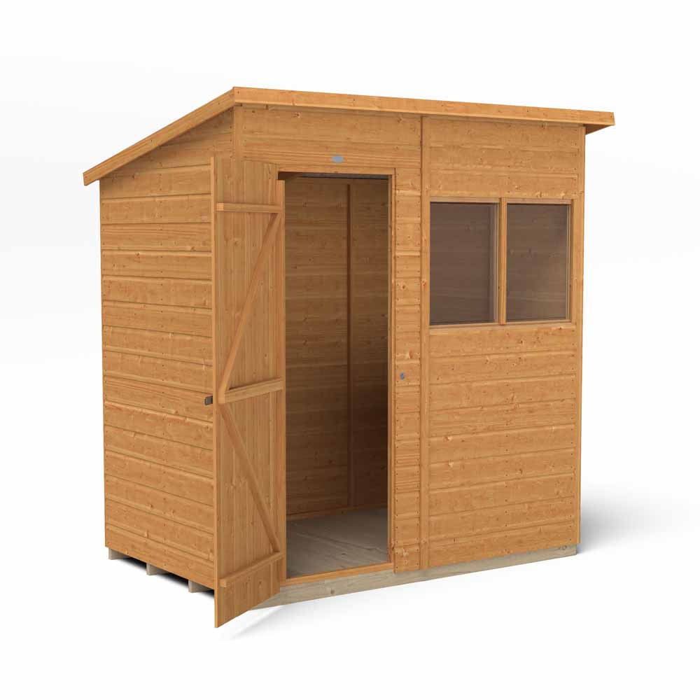 Forest Garden 6 x 4ft Shiplap Dip Treated Pent Shed Image 13