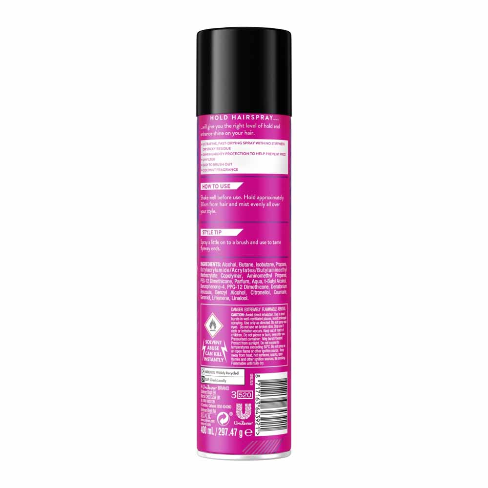 VO5 Extra Firm Hold Hairspray 400ml Image 3