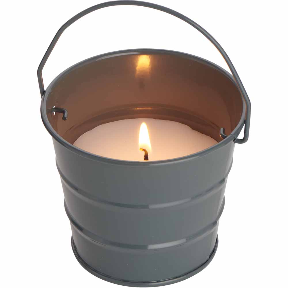 Wilko Bucket Citronella Candle 3pk Wilko