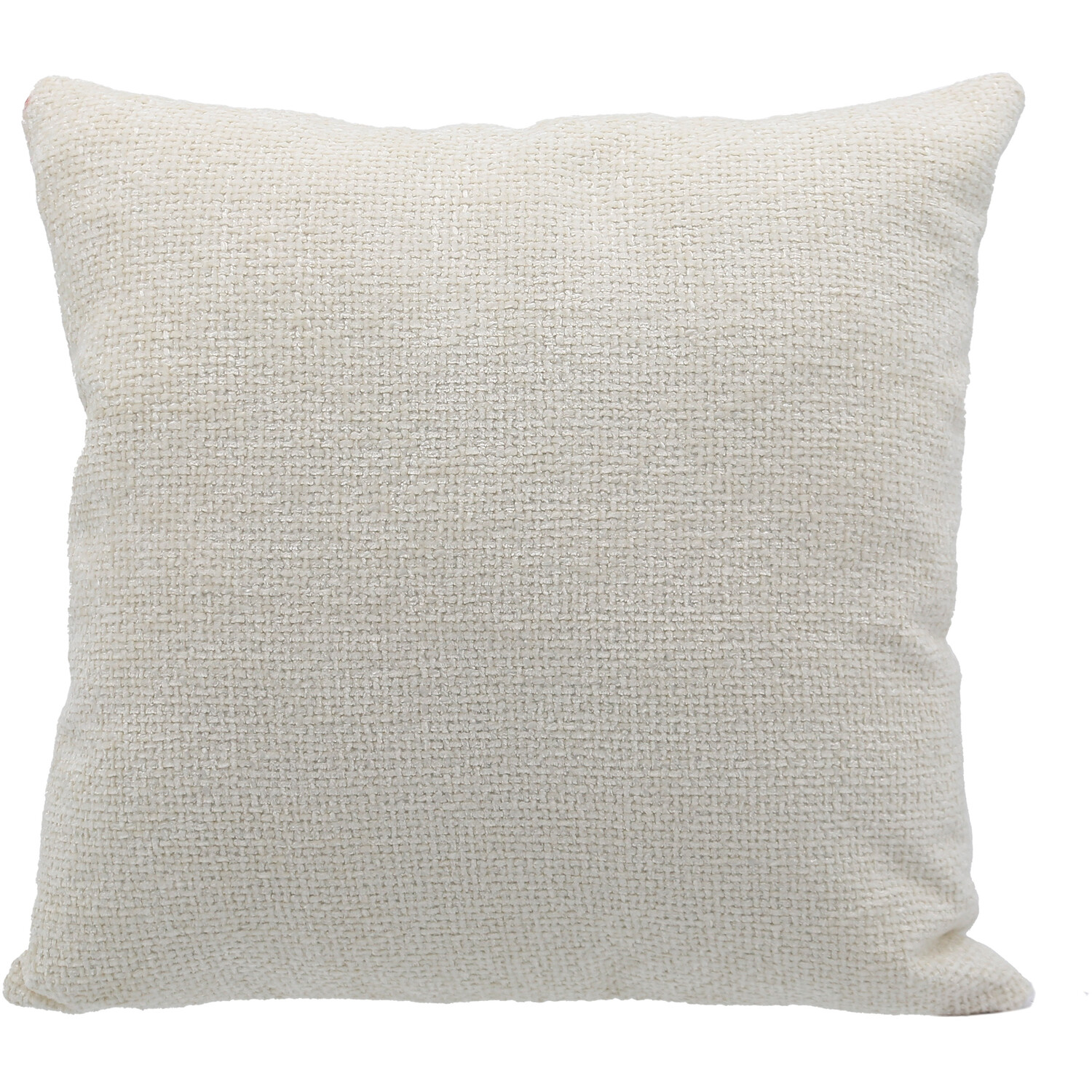 Soft Chenille Boucle Cushion Ivory Image 1