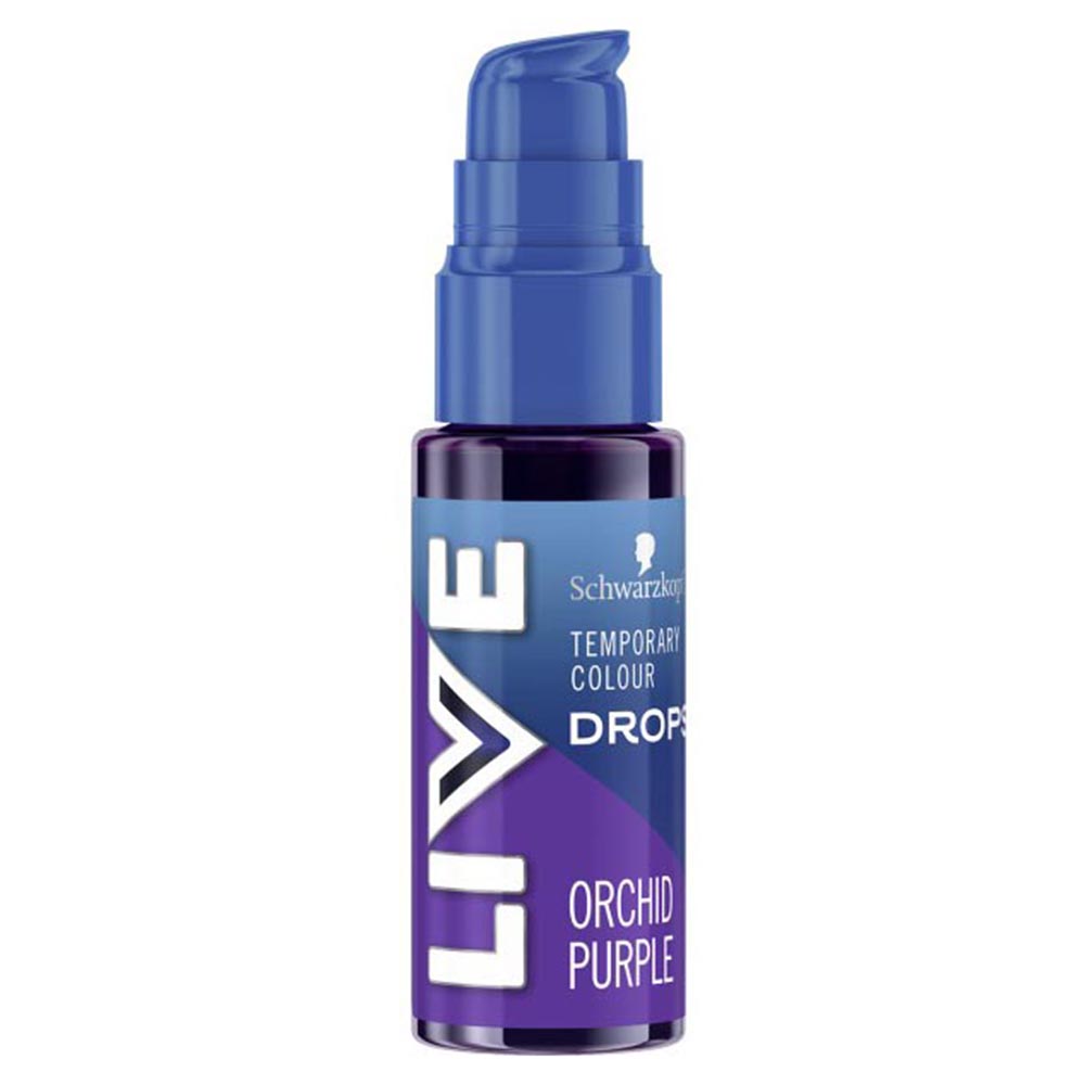 Schwarzkopf LIVE Semi Permanent Colour Drops Purple Hair Dye Orchid Purple 30ml Image 2