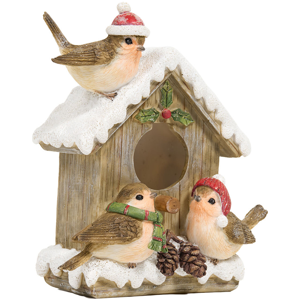 Light Up Robin Birdhouse Ornament Image 2