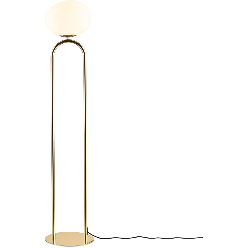 Nordlux Shapes Brass Opal Glass Shade Floor Lamp Image 5